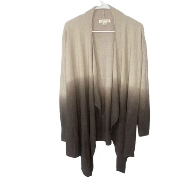 Barefoot Dreams CozyChic Calypso Wrap Cardigan Pewter/Black Ombre Women's S/M - Picture 3 of 7